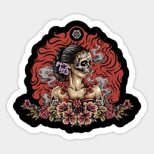 Woman Skullture Sticker